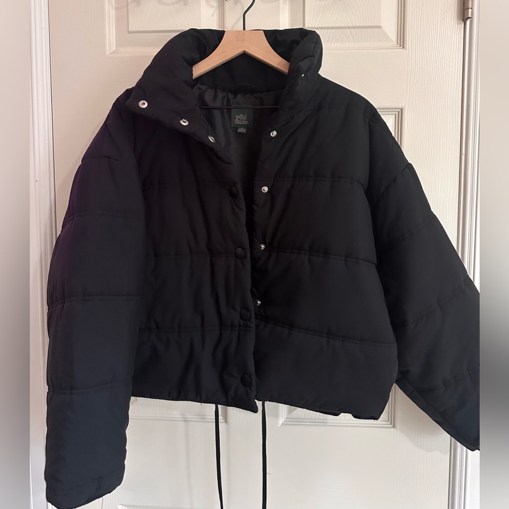 Oversized Black Insulated Puffer Jacket